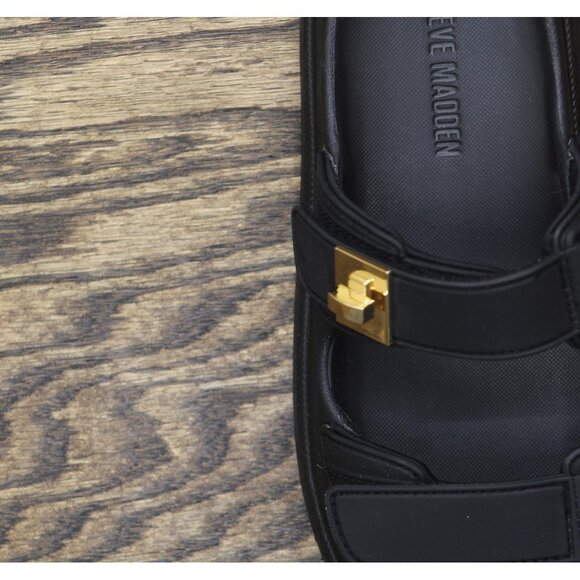 NEW Steve Madden Bigschmona Platform Slide Sandals BIGS05S1 Black Jelly 6M - Picture 13 of 13